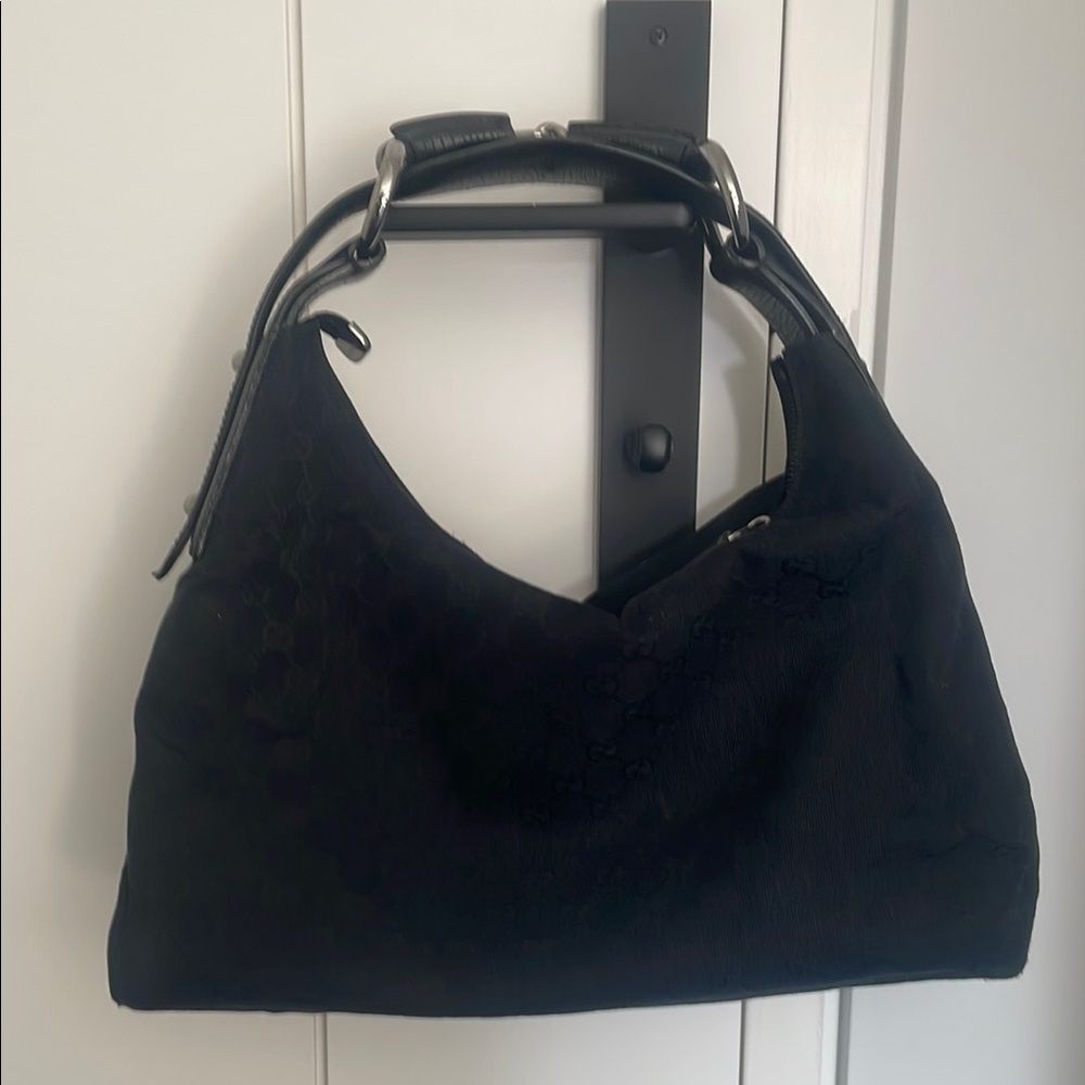 Gucci Black Hobo Bag with Minimalist Design